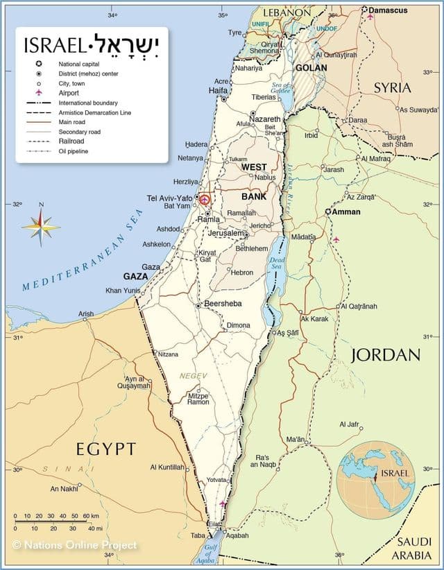Plan des aéroports de Jerusalem