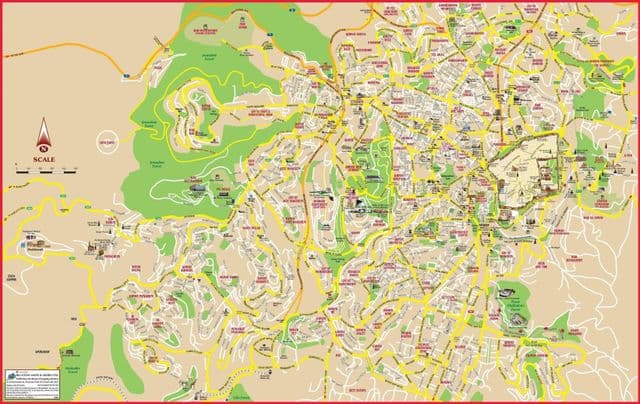 Plan de la ville de Jerusalem