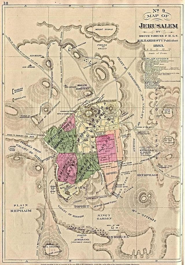 Plan historique de Jerusalem