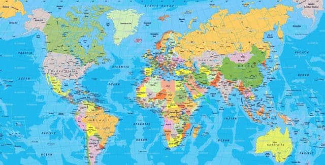 Ville de Jerusalem sur la carte du monde