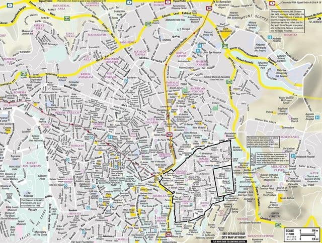 Plan des rues de Jerusalem